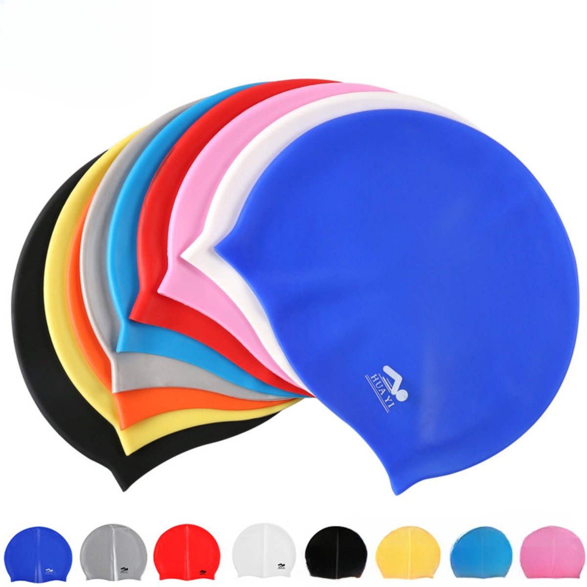 Swim Hat Silicone - Gorro de natación elástico de silicona,