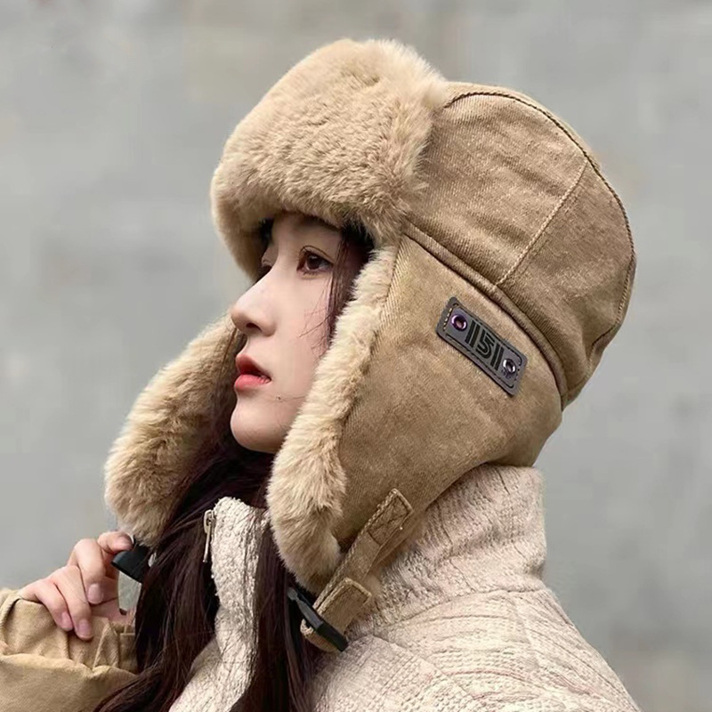 Winter Trapper Hat - Gorros de algodón para hombre y