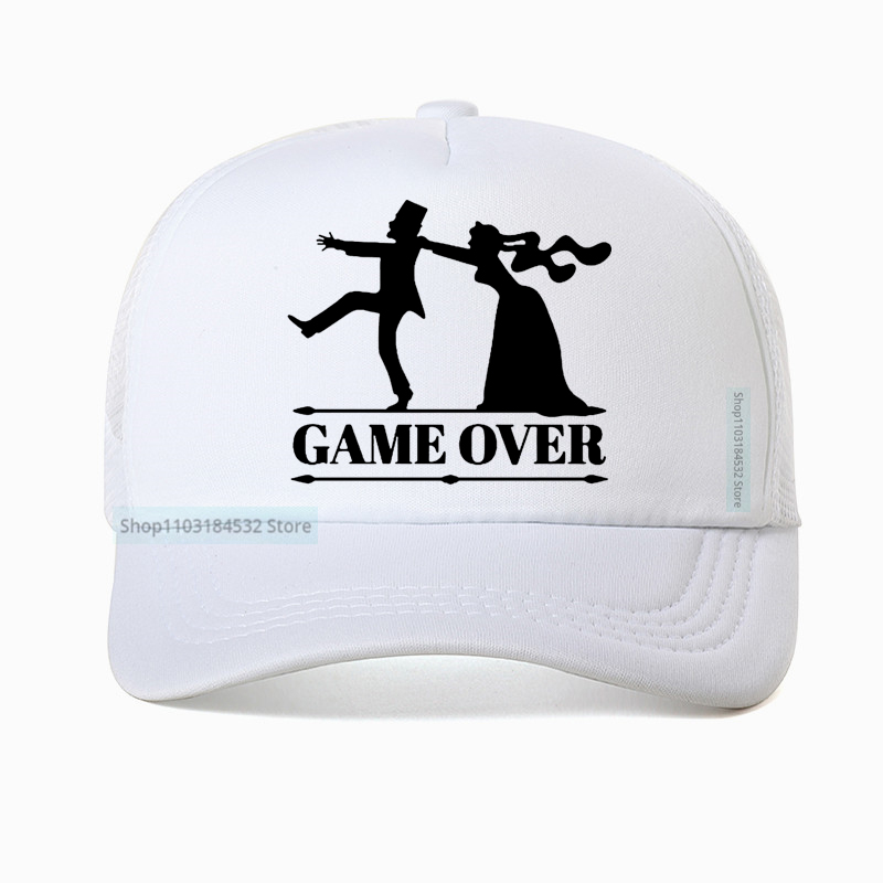Game Over Bride Groom Bachelor - Trucker Cap Mesh reseña y precio