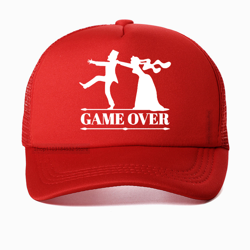 Game Over Bride Groom Bachelor - Trucker Cap Mesh reseña y precio